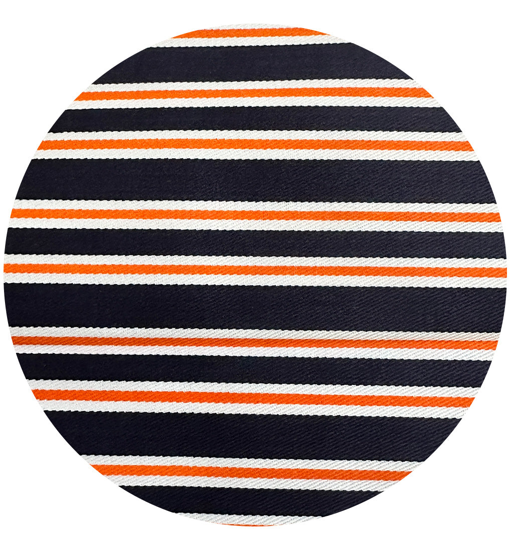 200cms Thick Orange & Blue Cotton Fabric