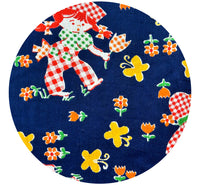 175cms Rare VINTAGE Floral Girl Cotton Fabric