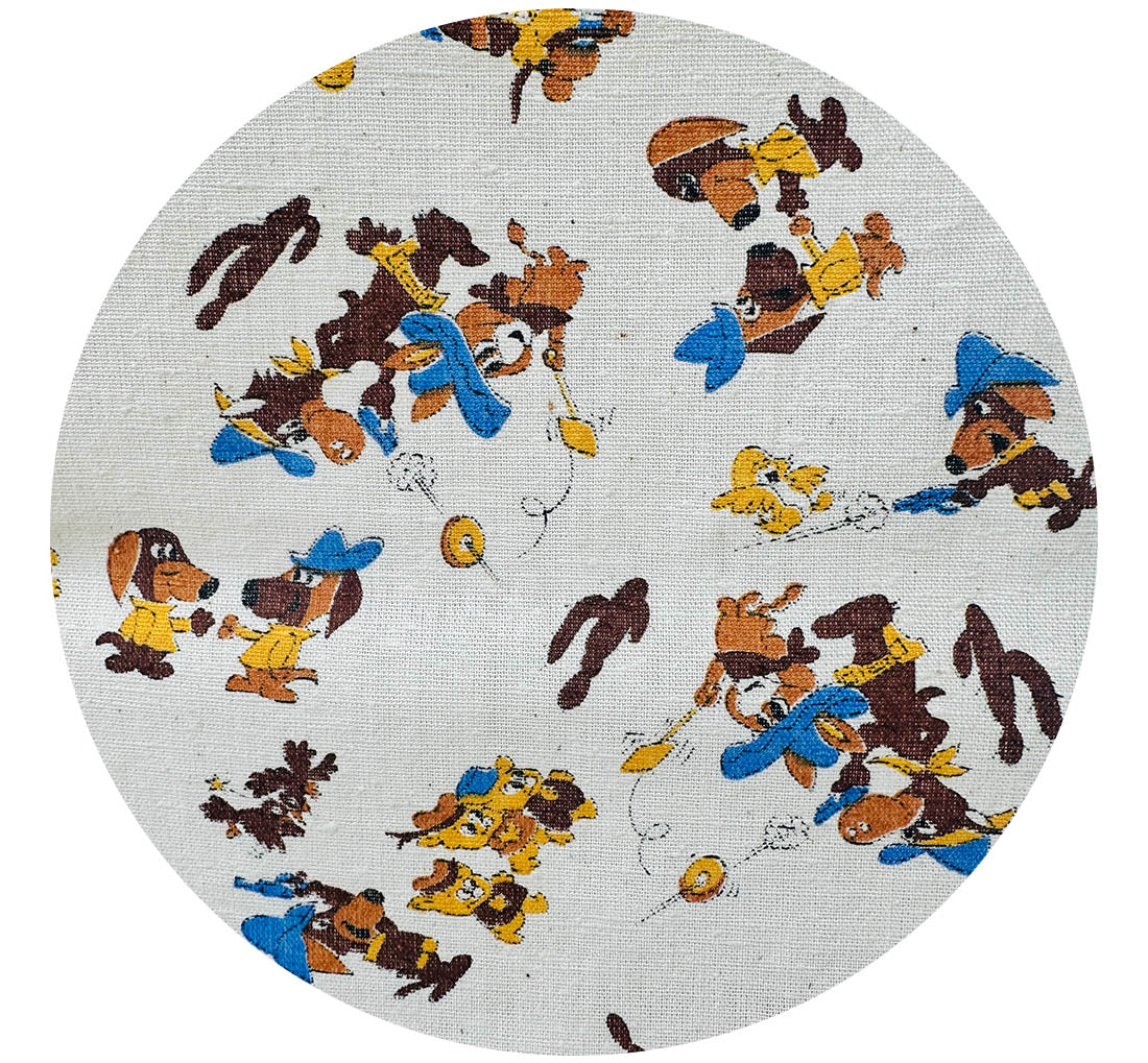 100cms Allan Robison VINTAGE Novelty Fabric Cotton