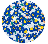 140cms Wide by The Metre Cute Blue & Yellow Floral All Cotton Fabric