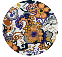 400cms Browns & Blacks Vintage Floral Fabric