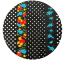 170cms FUN Vintage Black Florals