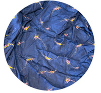 230cms Bright Blue FLORAL Nylon Fabric