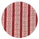 220cms. Sweet Vintage Red Cotton Floral Fabric Stripes