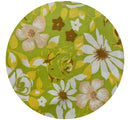 230cms Cotton RETRO Green Floral Fabric