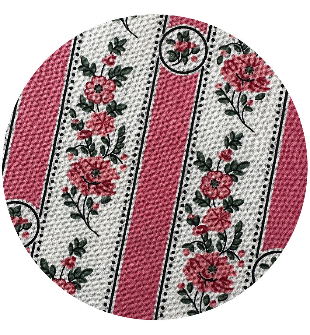 Made in Portugal Cotton Pink Striped Fabric