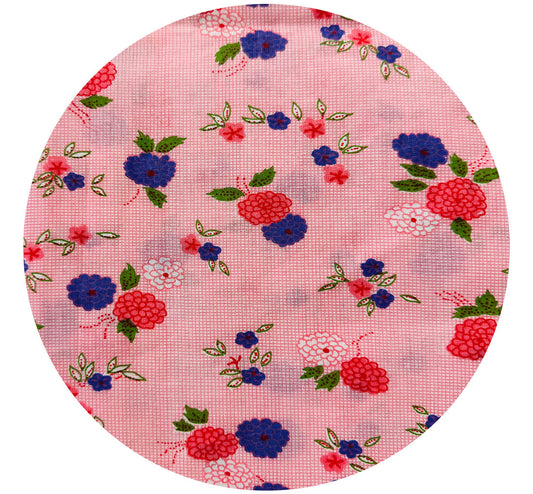 190cms Pretty in Pinks Florals Cotton Fabric