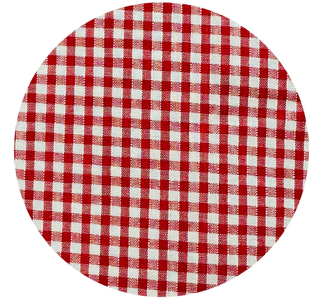 400cms Beautiful Quality Vintage Red & White Gingham Cotton