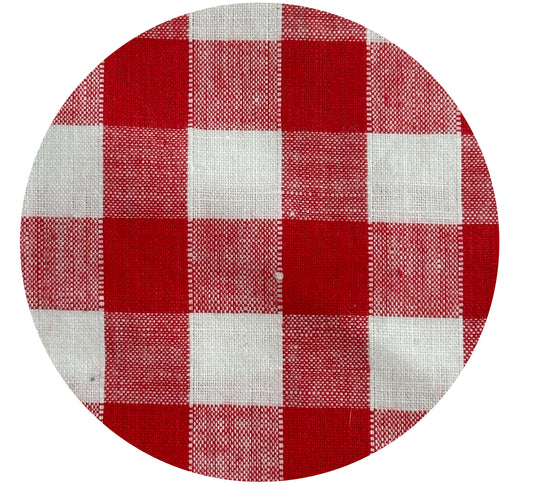 120cms Vintage Cotton Gingham FABRIC RED