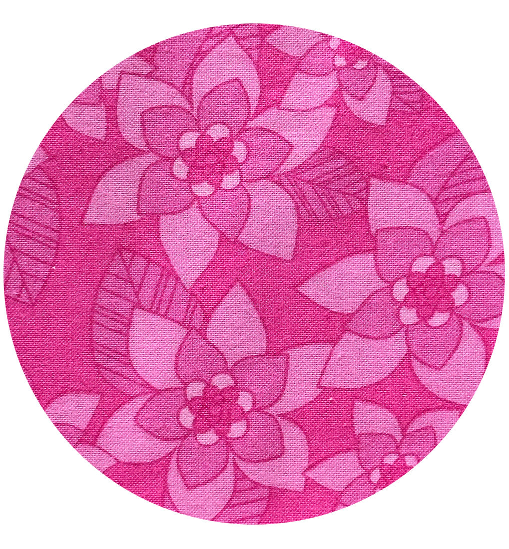 200cms Modern Pink Floral Fabric Cotton