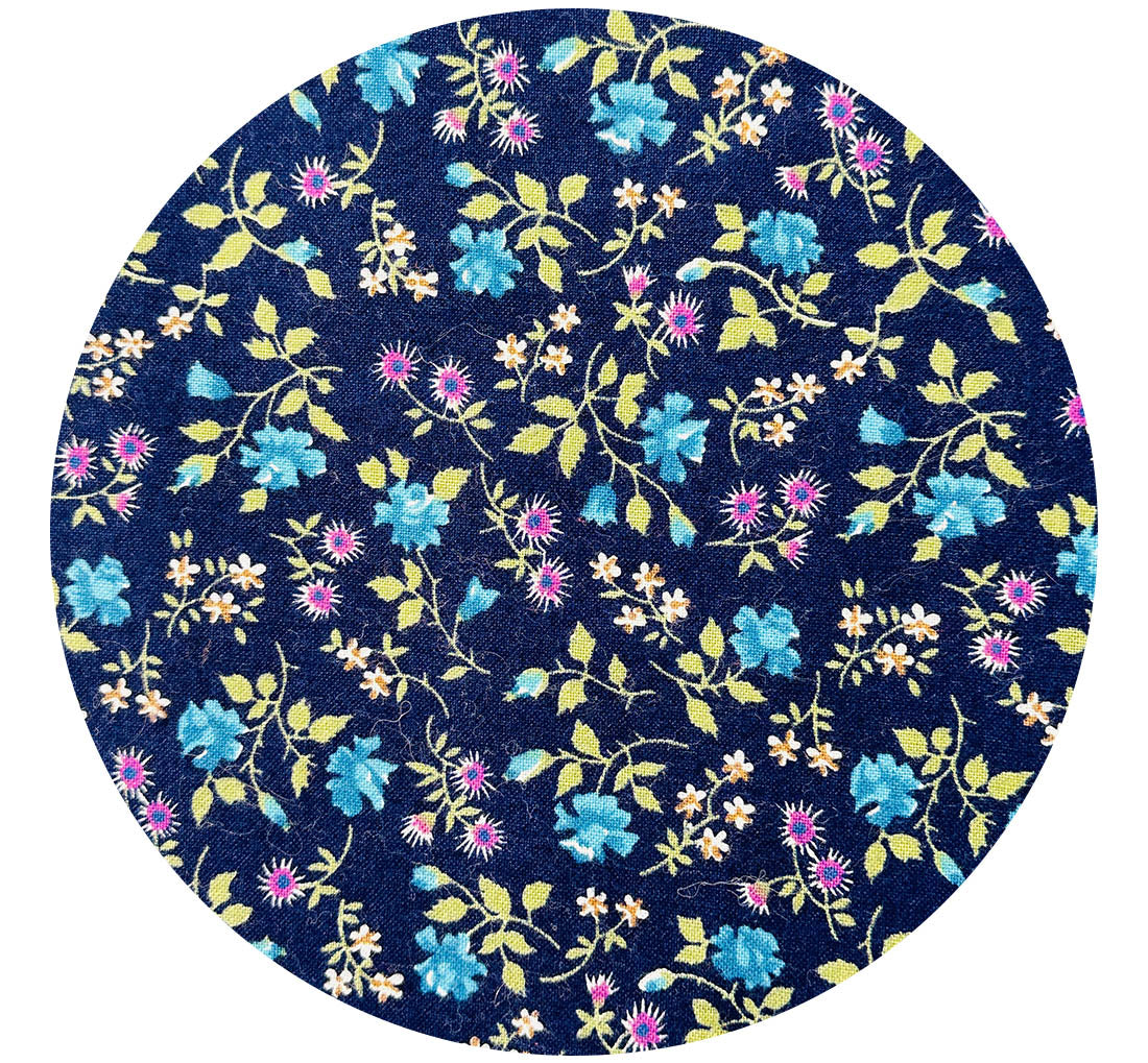 100cms Sweet Vintage Blue Florals