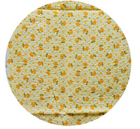 150cms Pretty Yellow Floral Fabric Cotton VINTAGE