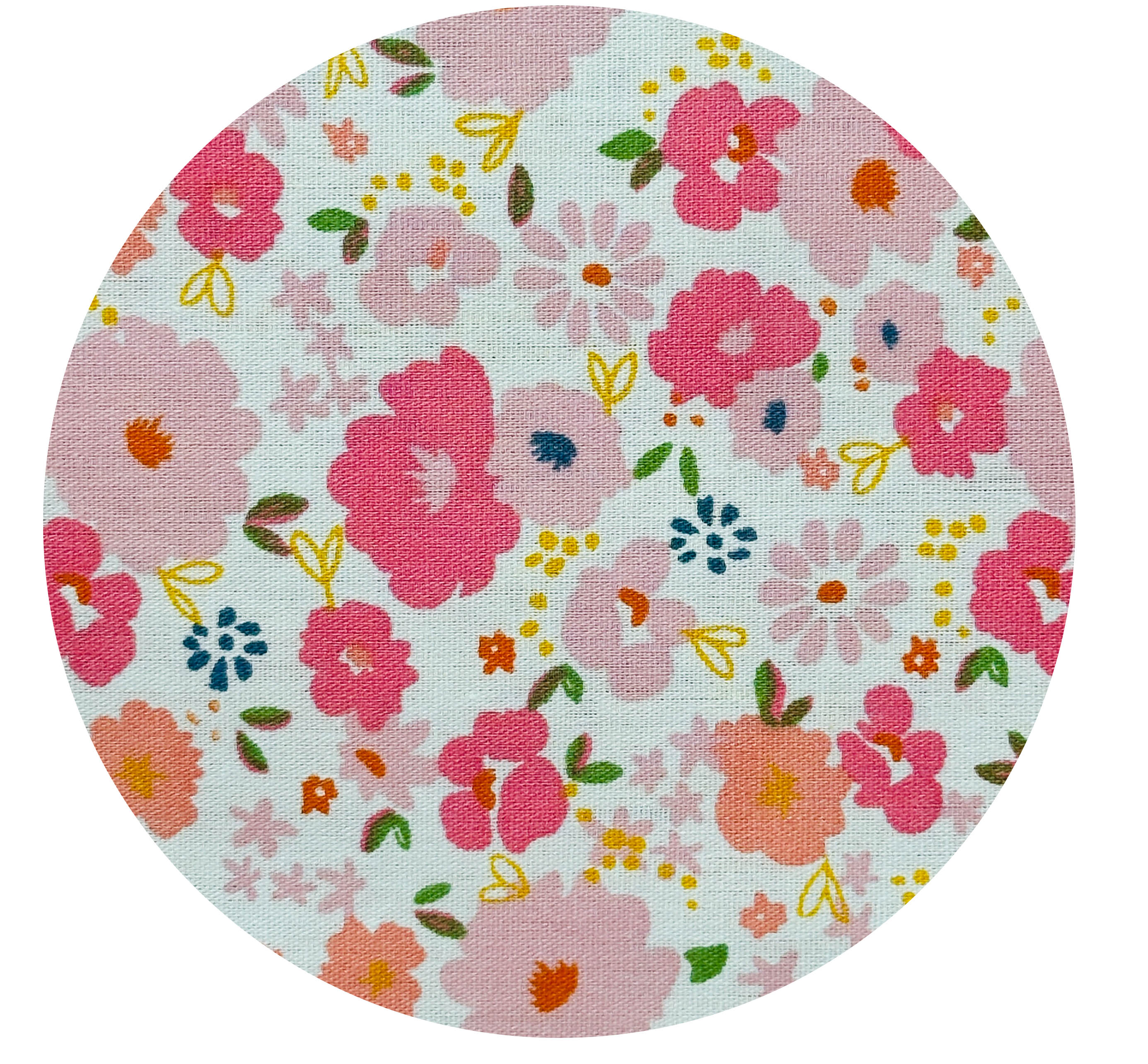 Sold by the Metre Modern Cotton Pink Floral Fabric