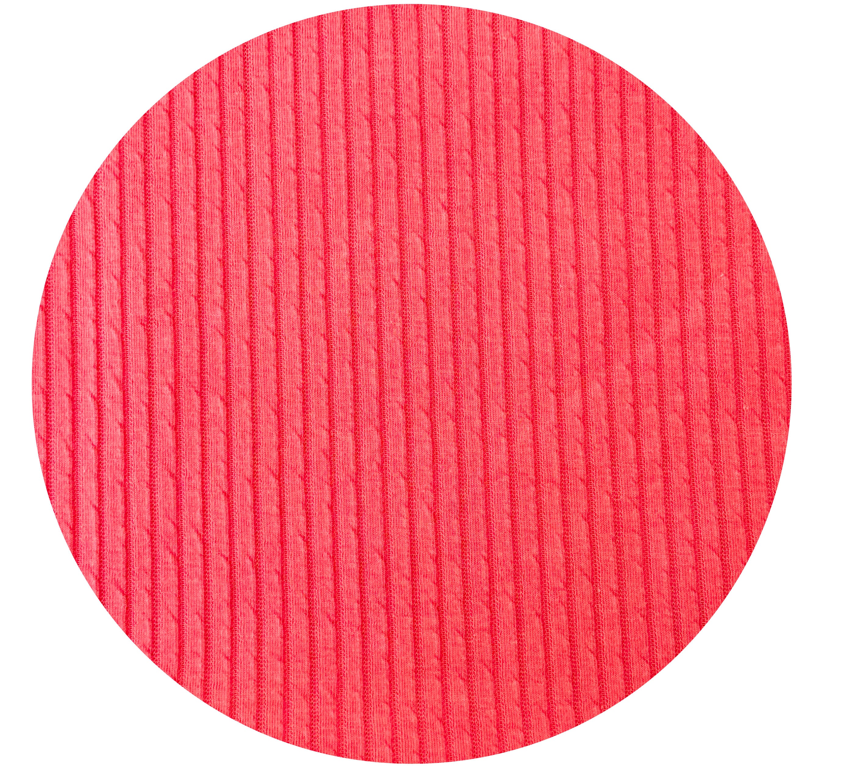 160cms Ribbed Vintage Bright Pink Fabric