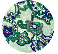 330cms Adorable Green Paisley Fabric