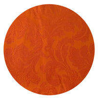 150cms Thick Floral Orange Cotton Fabric