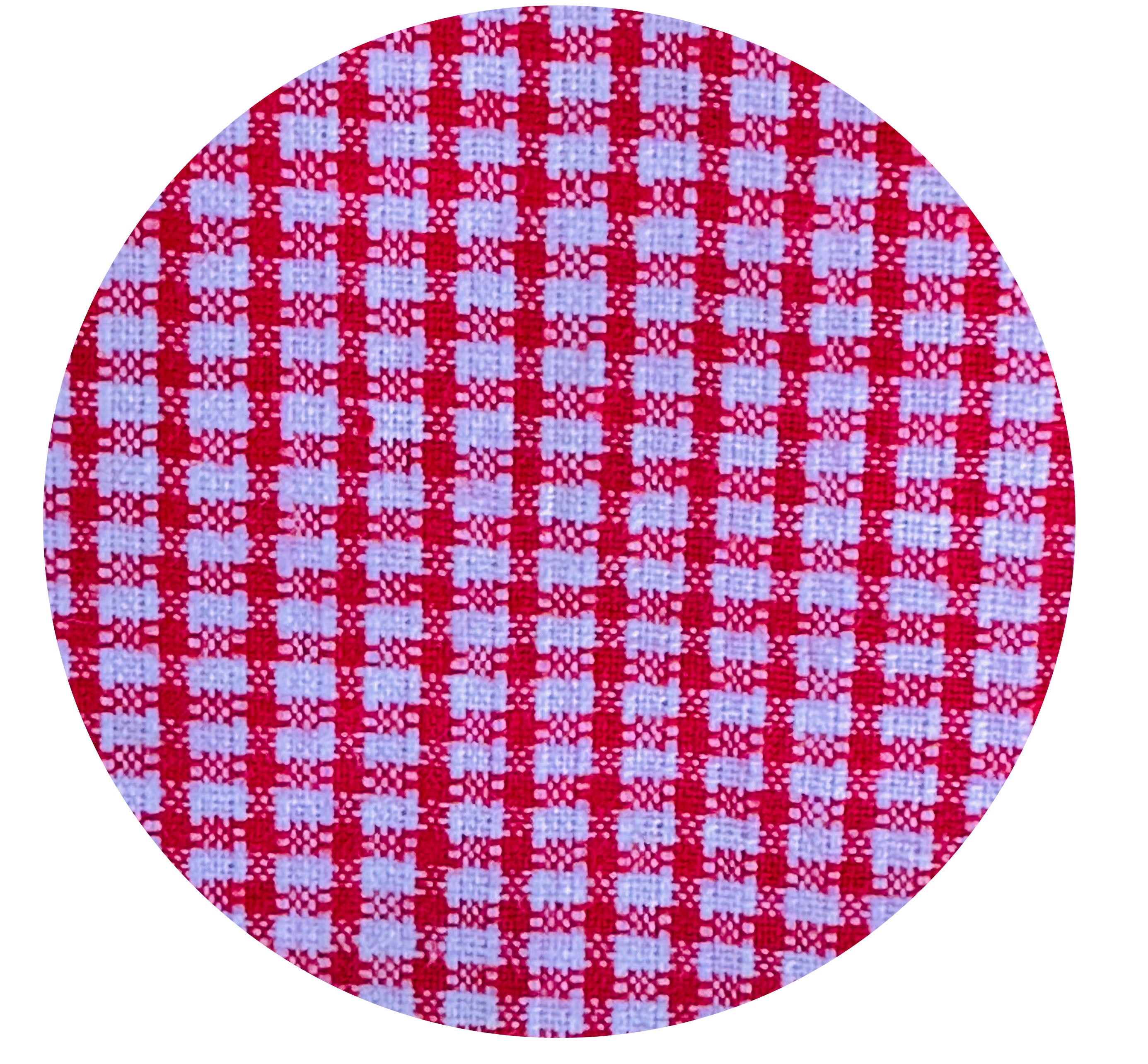 225cms Vintage Red & White Fabric Craft