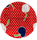 Sold Per Metre Vintage Fabric Red Polka Dot Fruit