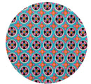 180cms Cute Pink & Blue Bright Fabric Vintage