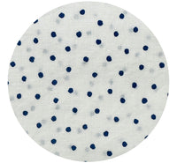 100cms John Kaldor Navy & White Polka Dot Cotton Fabric