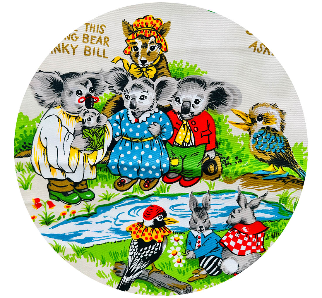 118cms Retro Blinky Bill Thick Cotton Fabric