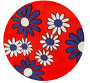 88cms Large Red Floral Fabric Remnant