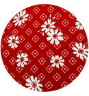 Robert Kaufman - Daisy Redwork Cotton Floral Fabric