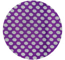 140cms Retro Purple Polka Dot Fabric