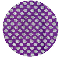 140cms Retro Purple Polka Dot Fabric