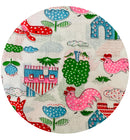100cms Adorable Farm Chickens Floral Cotton Fabric