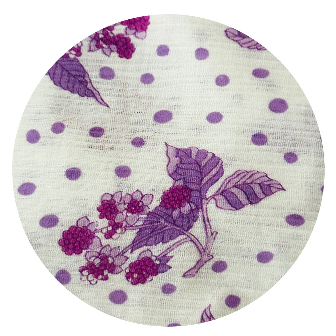 100cms Cute VINTAGE Purple POLKA Dot Fabric