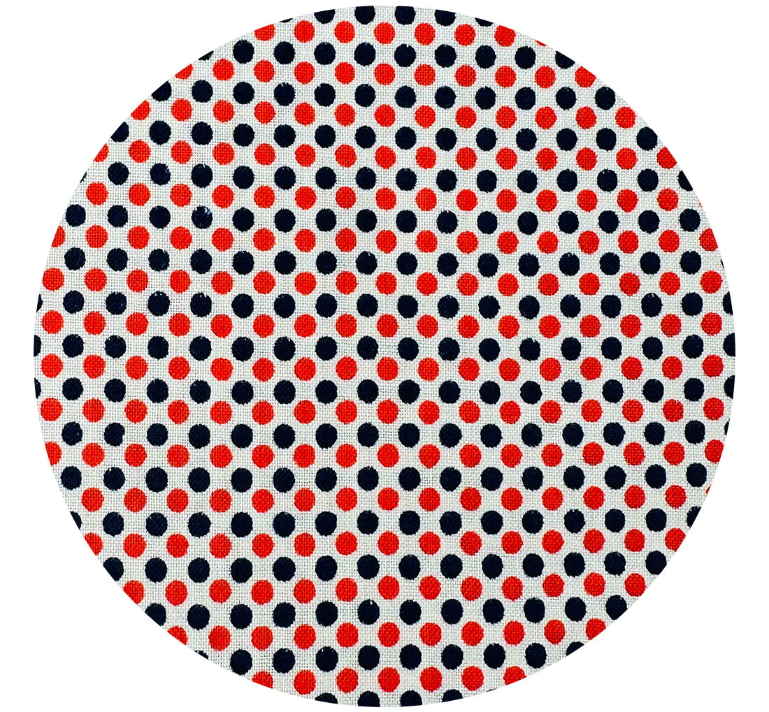 110cms Red Fabric Cotton Polka Dot