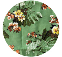140cms Stunning Green Vintage Floral Fabric LOVE