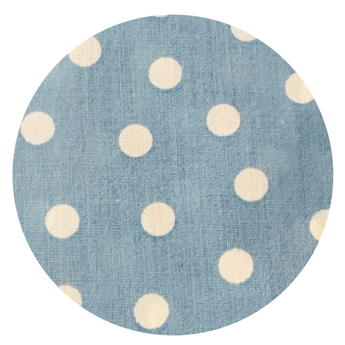 110cms Cute Blue Polka Dot Poly Fabric