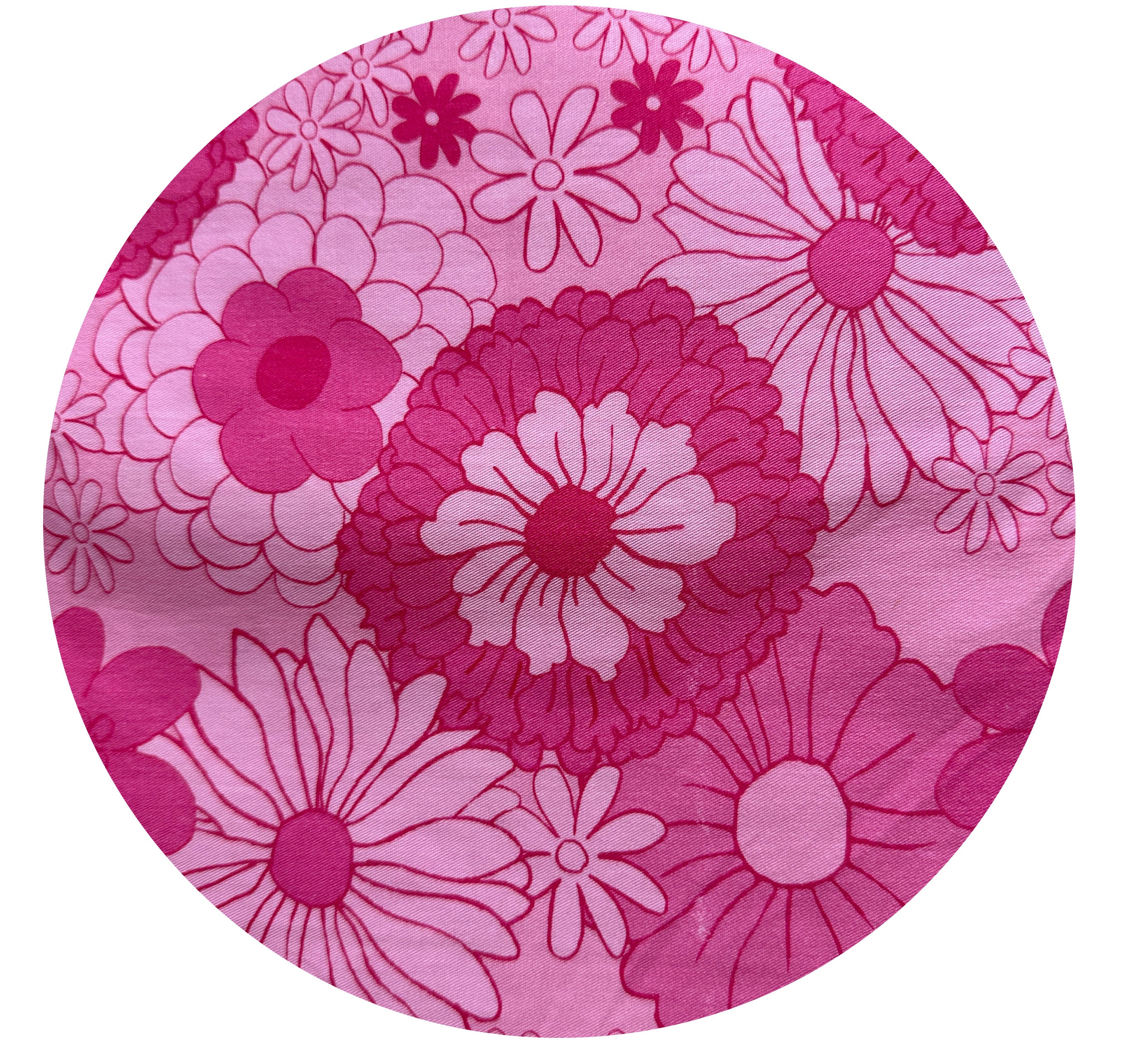 200cms Beautiful Pink Floral Cotton Fabric