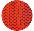 300cms Red & Navy Cotton Fabric LOVELY