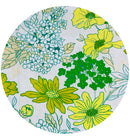 UNUSED Vintage Green Floral Sheet FABRIC