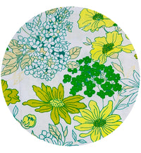 UNUSED Vintage Green Floral Sheet FABRIC