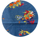 240cms Medium Weight Vintage Blue Denim Like Floral Fabric