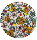 150cms Sourced from Spain Cotton Floral Fabric Light Blue