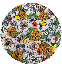 150cms Sourced from Spain Cotton Floral Fabric Light Blue