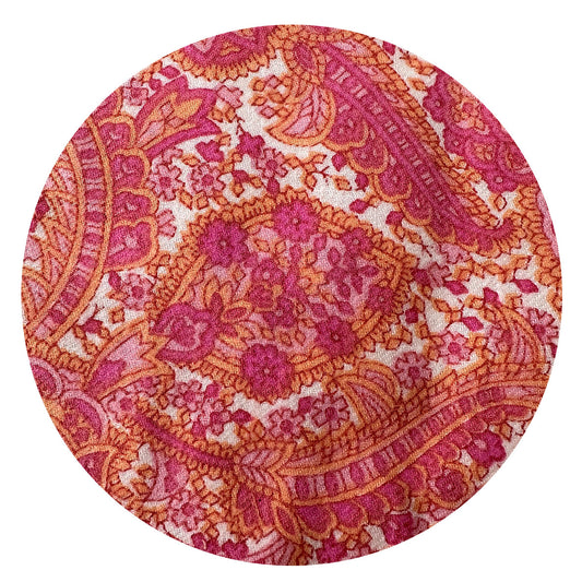 120cms Pink Paisley Floral Fabric