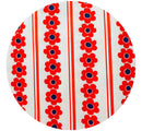 200cms All Cotton Vintage Red & Blue Floral Fabric