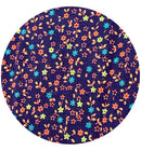 220cms Quality Vintage Navy Blue Floral Fabric Cotton