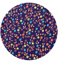 220cms Quality Vintage Navy Blue Floral Fabric Cotton