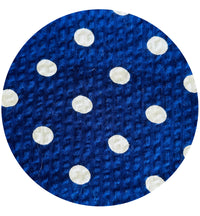 200cms Vintage Navy & White Polka Dot Fabric