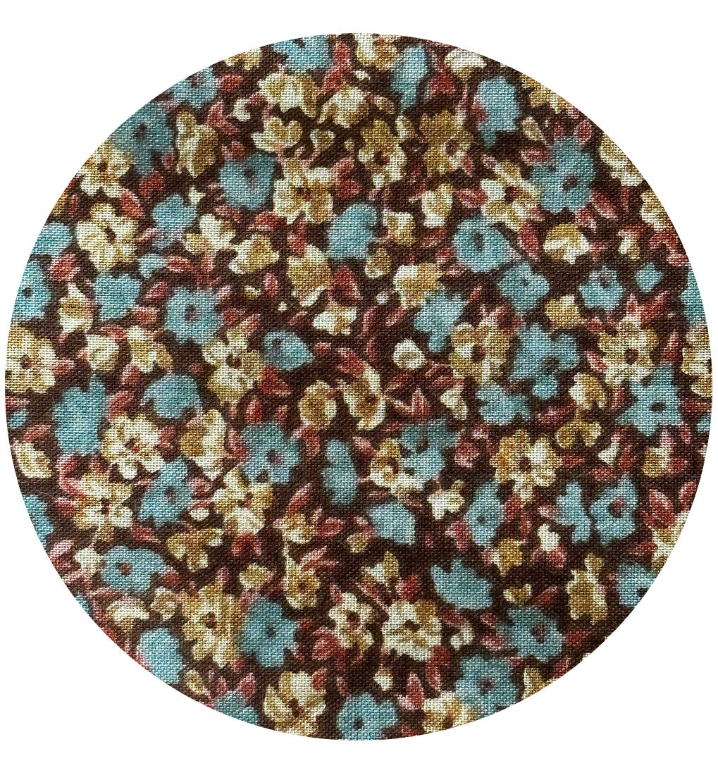 250cms Cute Brown Floral Cotton Fabric