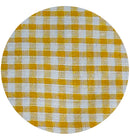 350cms Vintage Bright Yellow Cotton Gingham Fabric
