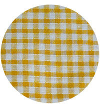 350cms Vintage Bright Yellow Cotton Gingham Fabric