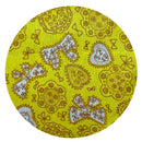 250cms VINTAGE Bright Yellow Cotton Fabric